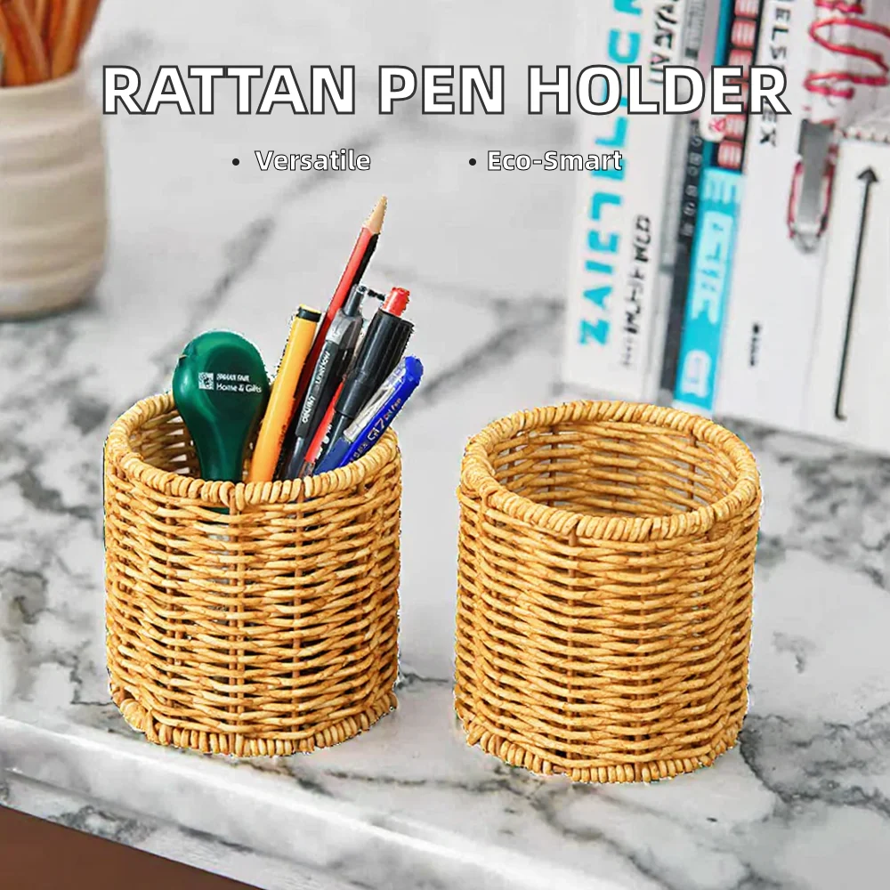 025 natural handmade round rattan pen holder desk stationery organizer with multifunction storage office home $3 4.10 05 025 natural handmade round rattan pen holder desk stationery organizer with multifunction storage office home $3 4.10 05