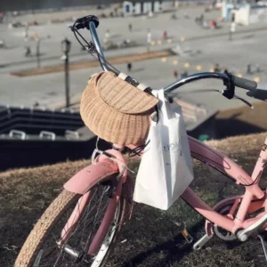 1179 huangtu customized rattan bicycle basket vintage handmade woven bicycle basket front bike baskets for kid $4.50 6 01